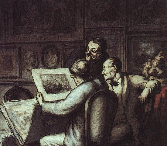 Honore  Daumier The Print Collectors oil painting image